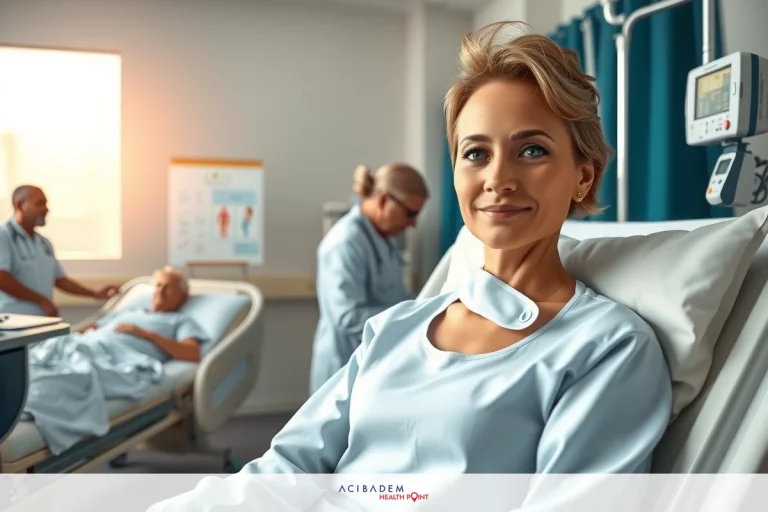 A woman in a hospital bed with doctors attending to her. The setting is a modern healthcare facility. The image has a calm atmosphere as it depicts health care professionals at work. A woman in a hospital bed with doctors attending to her. The setting is a modern healthcare facility. The image has a calm atmosphere as it depicts health care professionals at work.