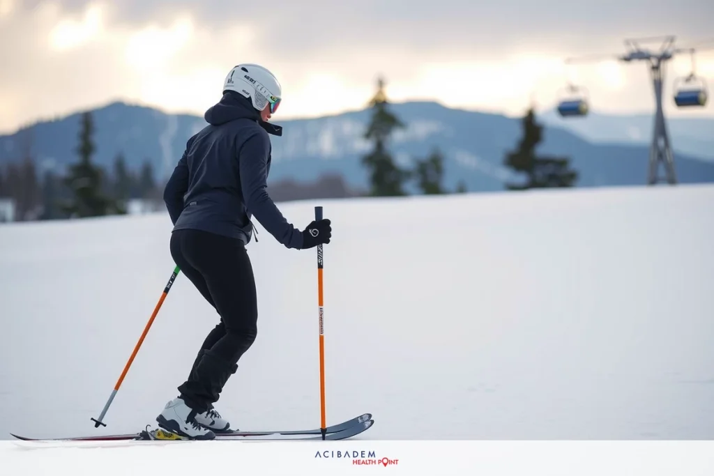 "Lymphedema Compression Glove: Benefits and Uses Explained" A skier on snowy slopes with ski lift in the background.