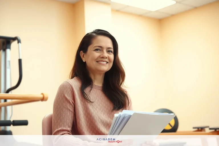 Leg Tingling: Causes, Symptoms, and Relief Options The image shows a woman sitting at a desk with papers spread out before her. She appears to be engaged in some form of work or study, possibly reviewing documents or doing research.