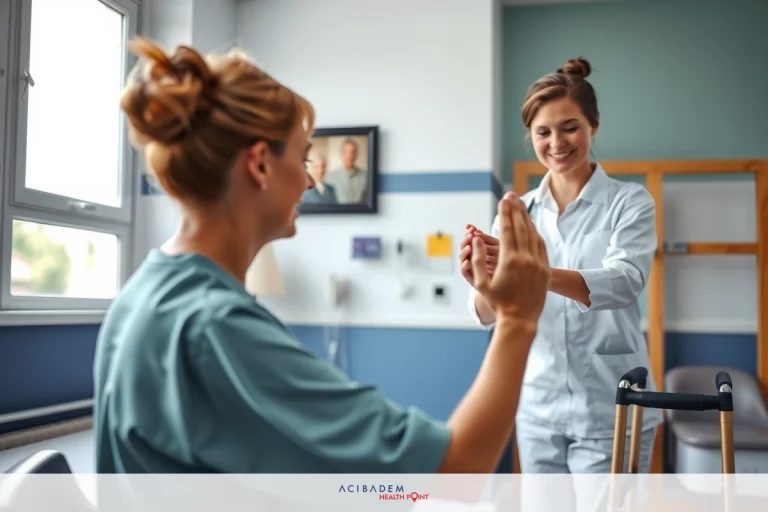 Light Sensitivity: Common Warning Signs to Know The image shows a patient and a healthcare professional in a medical setting. The patient is seated on an examination chair, wearing hospital scrubs, with their arm outstretched towards the healthcare provider who stands by, also dressed in a uniform typically worn by healthcare professionals.