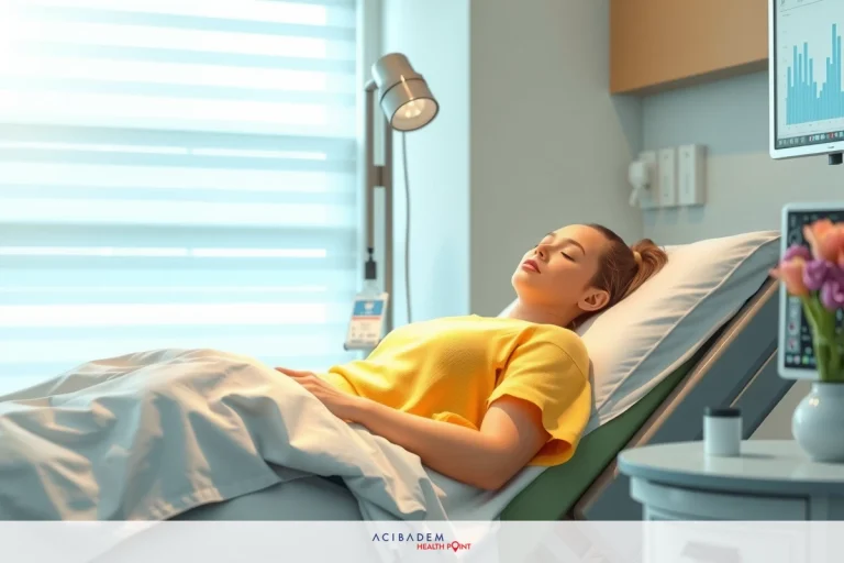 Natural Remedies for Chronic Fatigue – Expert Tips The image shows a woman lying on a hospital bed, likely in the midst of a medical procedure or receiving care. The setting is an intensive care unit, indicated by the presence of a ventilator and various pieces of medical equipment.