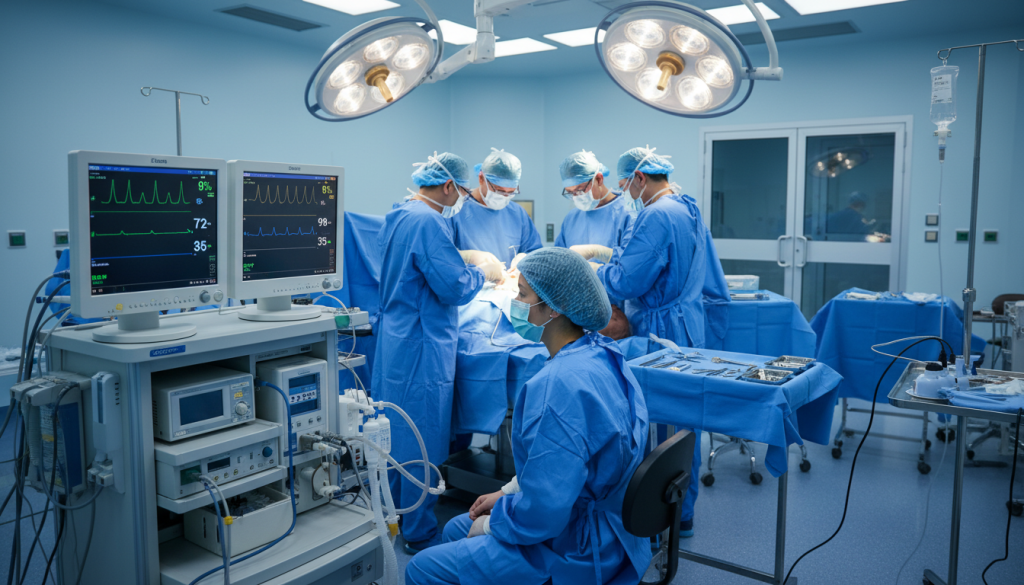 Anesthesia complications and patient monitoring during surgery
