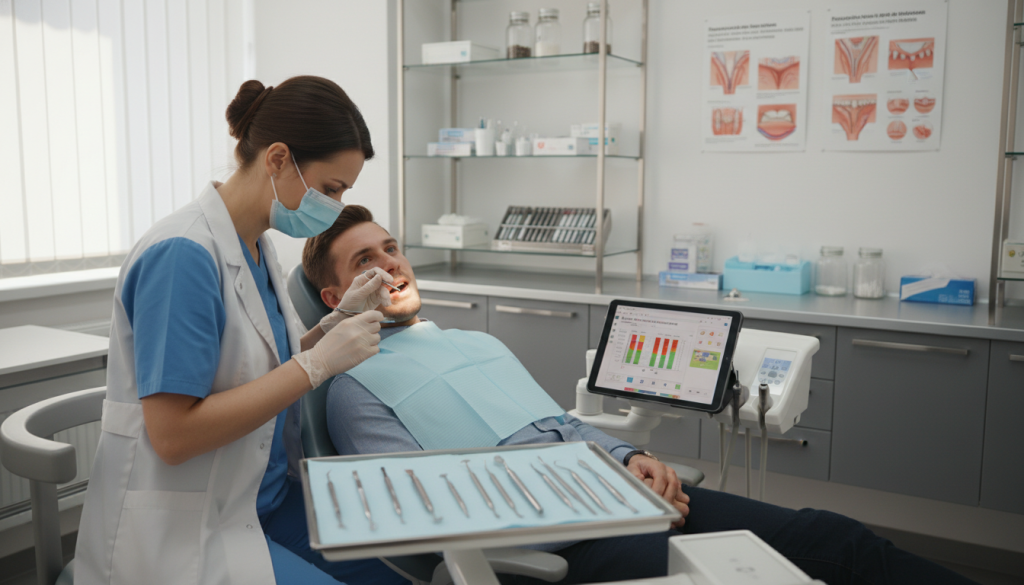 Diagnostic procedures for gum inflammation and periodontal therapy Diagnostic procedures for gum inflammation and periodontal therapy