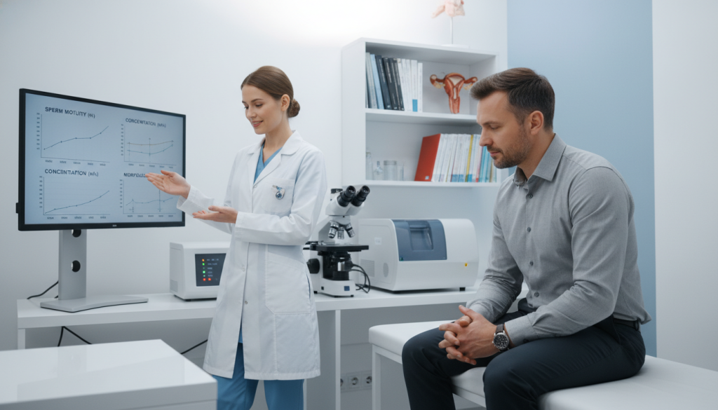 Diagnostic testing for infertility in men