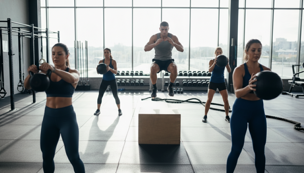 High-intensity exercise regimen and functional workout schedule High-intensity exercise regimen and functional workout schedule