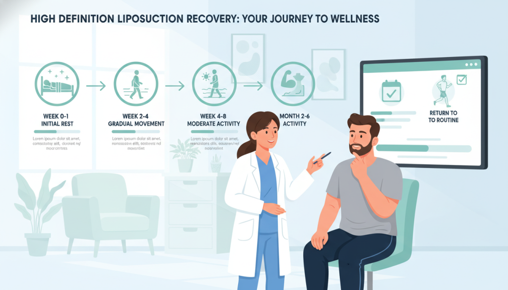 Post-operative recovery and healing timeline for high definition liposuction Post-operative recovery and healing timeline for high definition liposuction