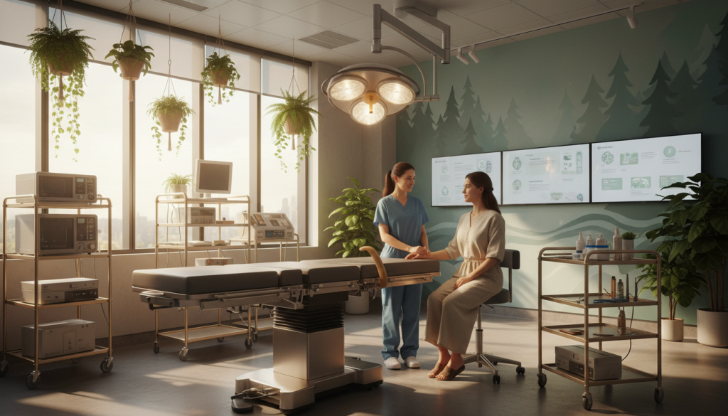 Sustainable beauty practices in modern surgical facilities
