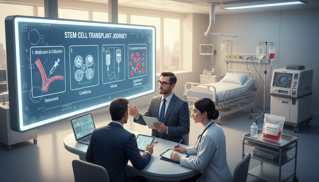 The complete stem cell transplant process The complete stem cell transplant process