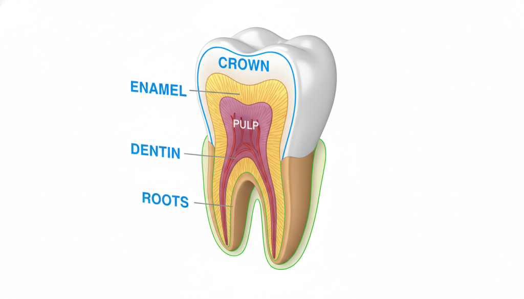 Tooth Anatomy Chart Tooth Anatomy Chart