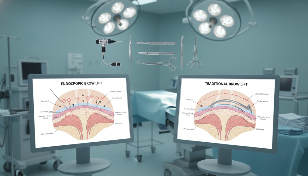 Endoscopic Brow Lift vs Traditional Brow Lift endoscopic brow lift