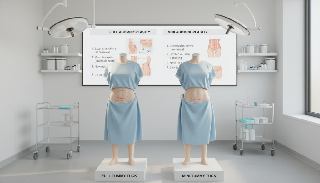 full tummy tuck and mini tummy tuck comparison full tummy tuck and mini tummy tuck comparison