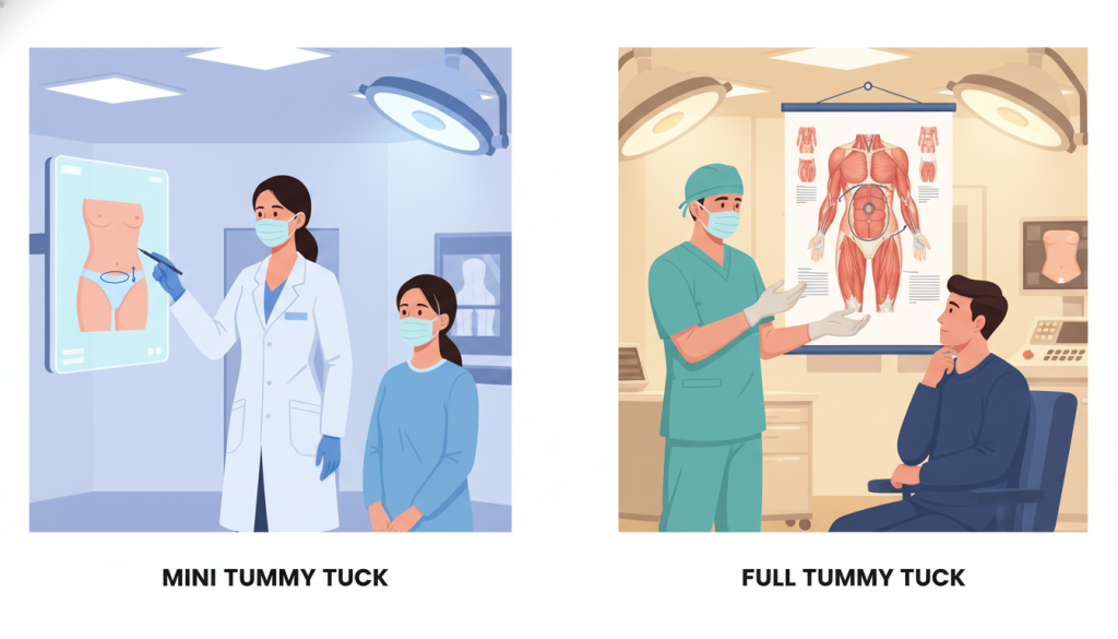 mini tummy tuck and full tummy tuck comparison mini tummy tuck and full tummy tuck comparison