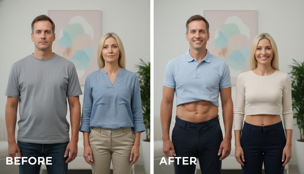 before and after results