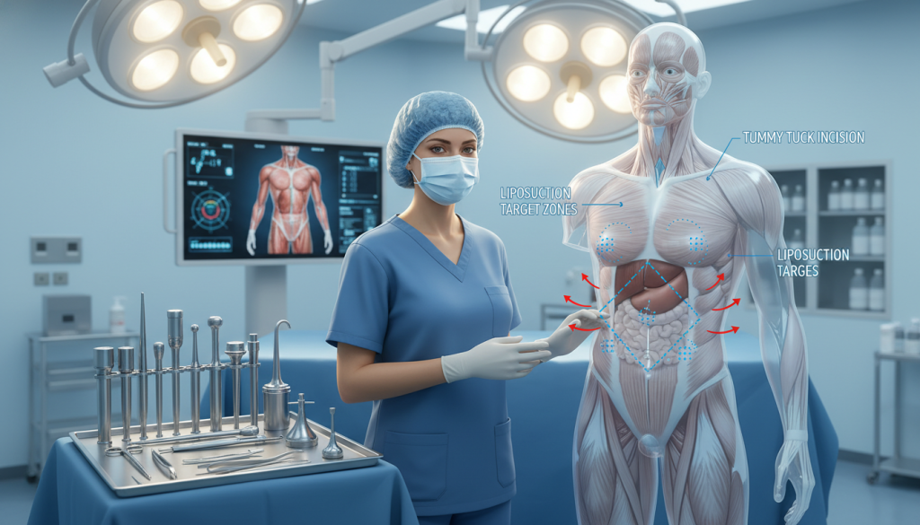 combined tummy tuck and liposuction