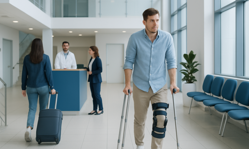 Overview — travel with crutches or a brace
