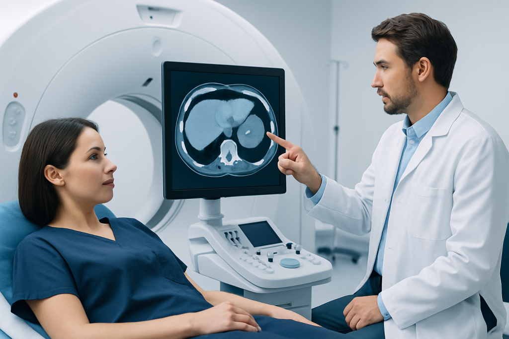 Symptoms — liver lesions on imaging