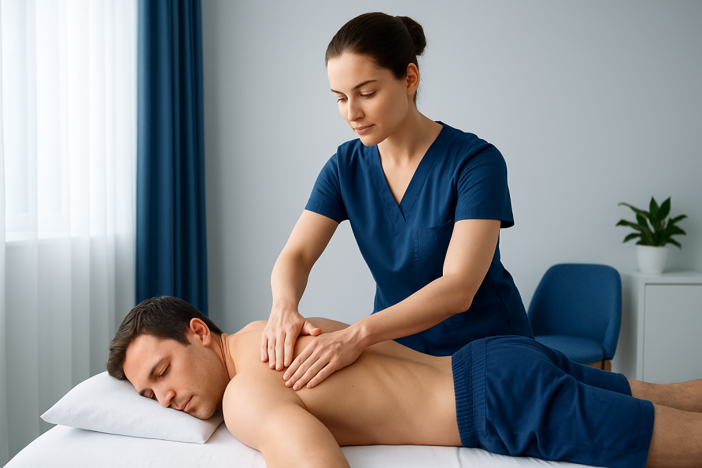 How it feels during a session — Deep tissue massage
