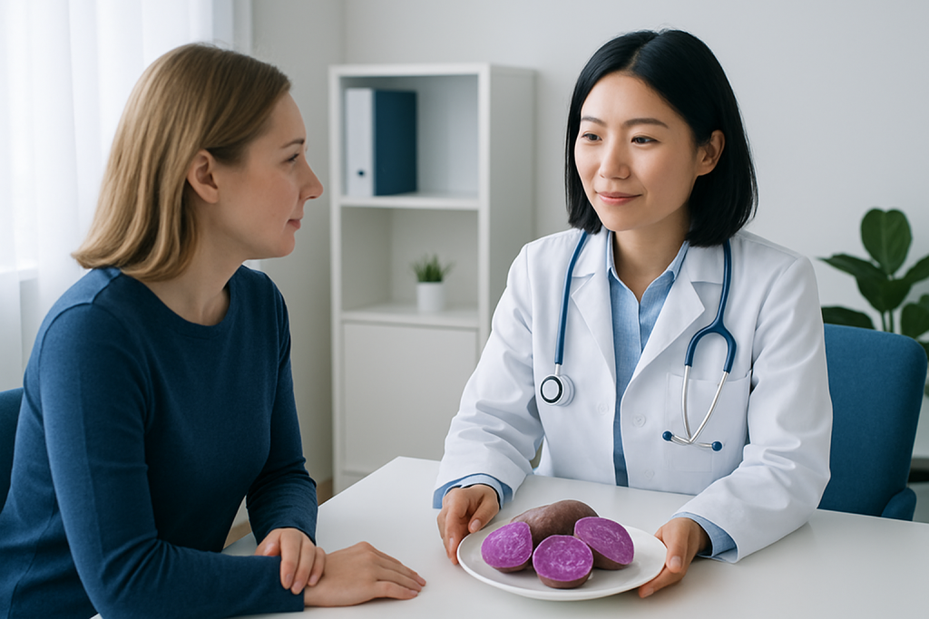 Possible health benefits — purple sweet potato