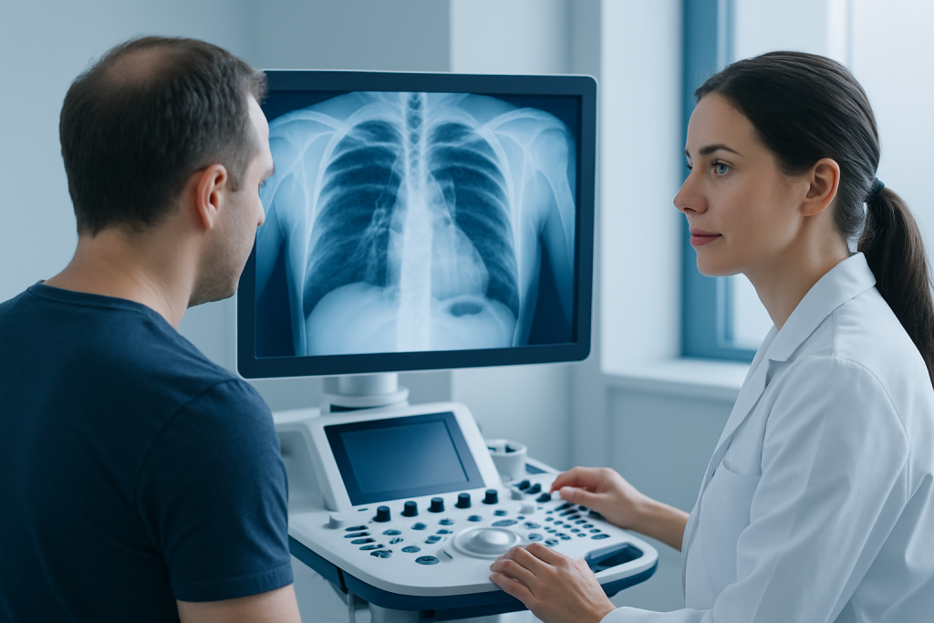 Symptoms — Lingula of left lung