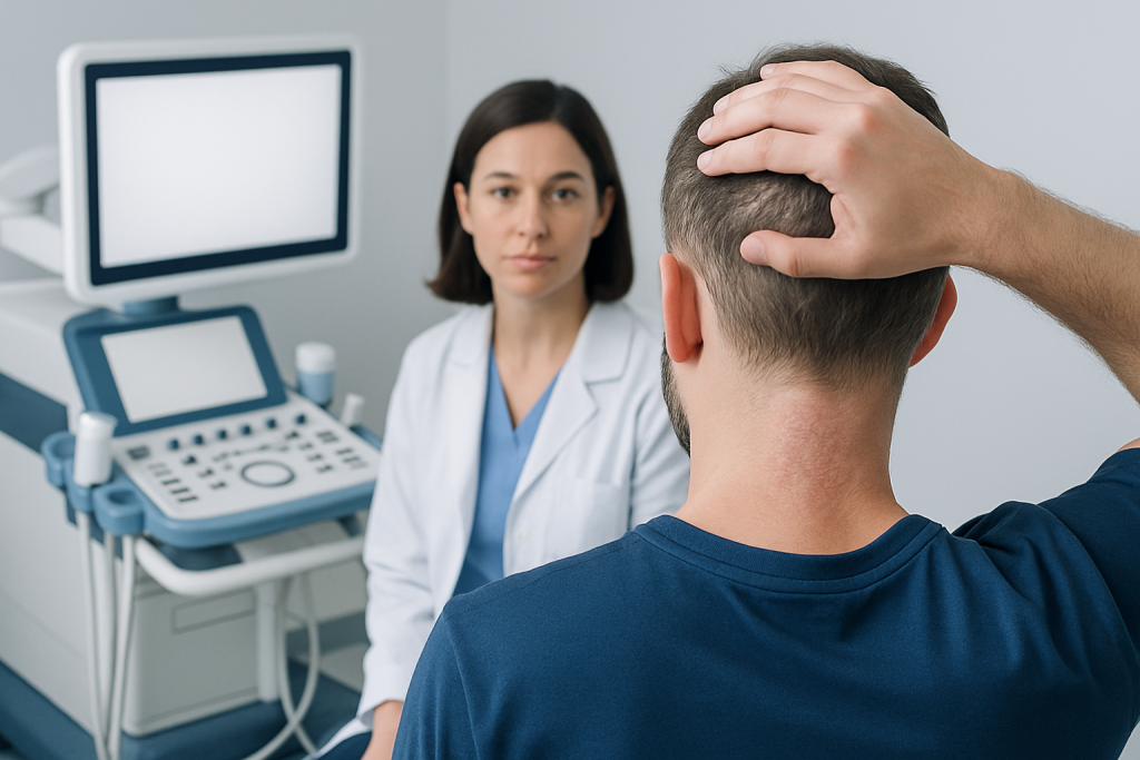 Symptoms — Scalp psoriasis