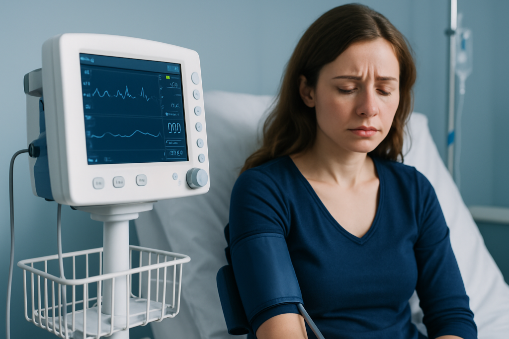 Symptoms — dangerous low blood pressure for a woman