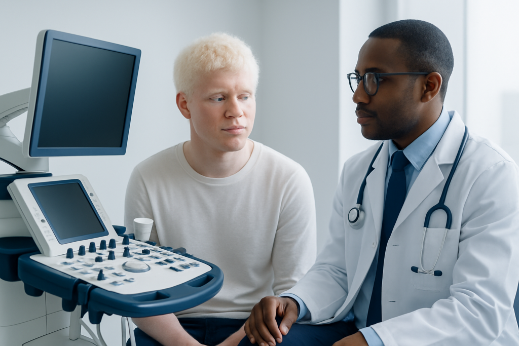 Symptoms — albinism