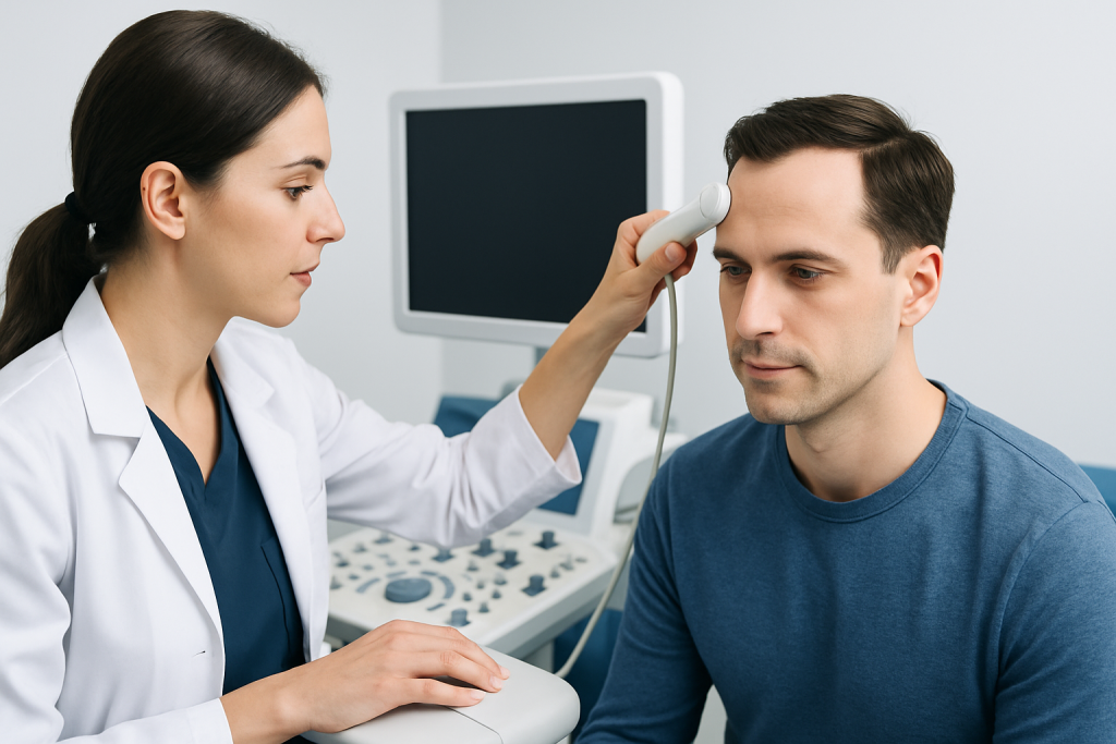 Symptoms — widows peak