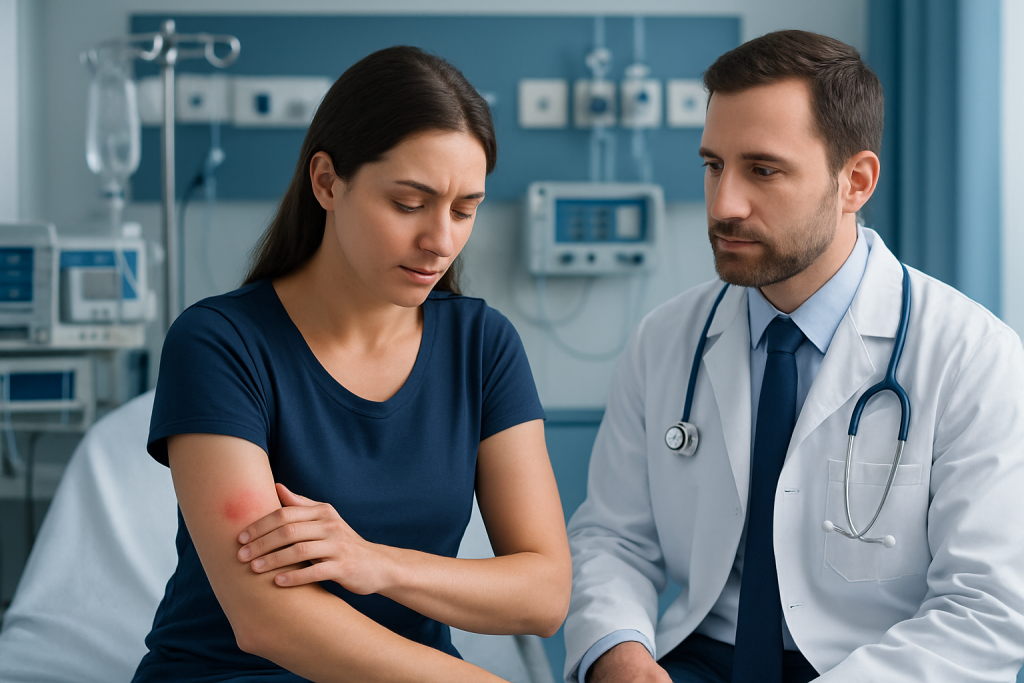 Symptoms — horsefly bite