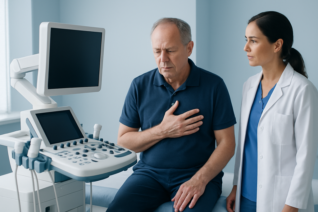 Symptoms — sternum pain