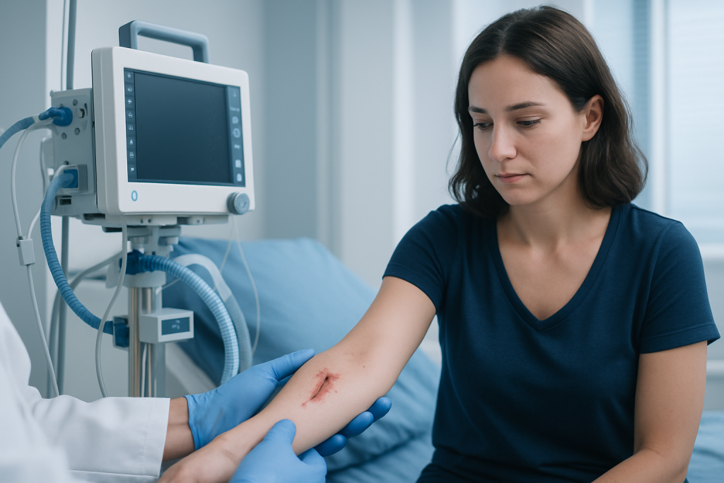 Symptoms — laceration