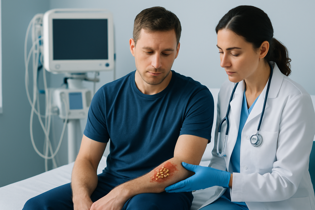Symptoms — maggots in wound