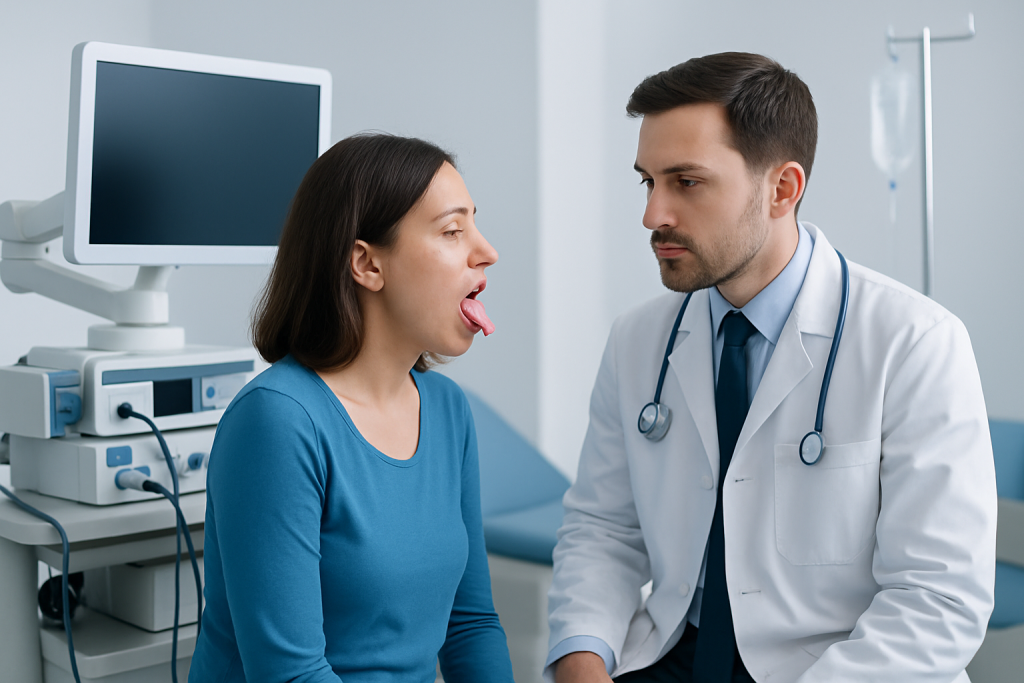 Symptoms — canker sore on tongue