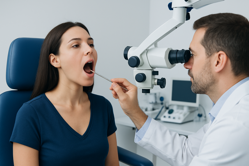 Symptoms — White spots on tonsils