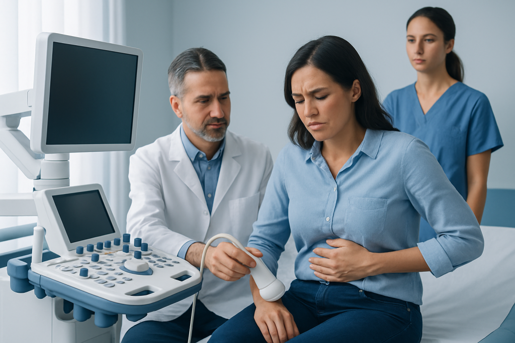 Symptoms — Upper abdominal pain