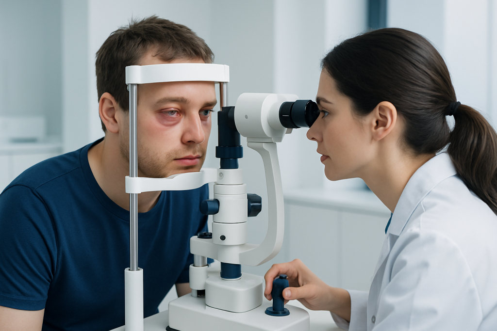 Symptoms — orbital cellulitis