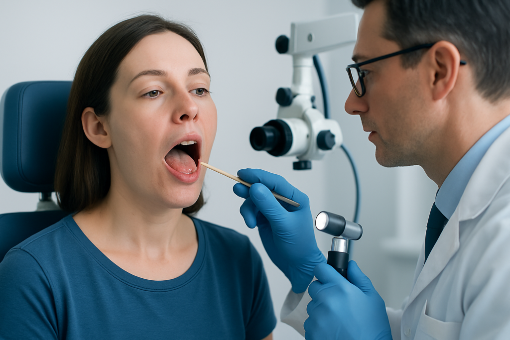 Symptoms — thrush and mouth