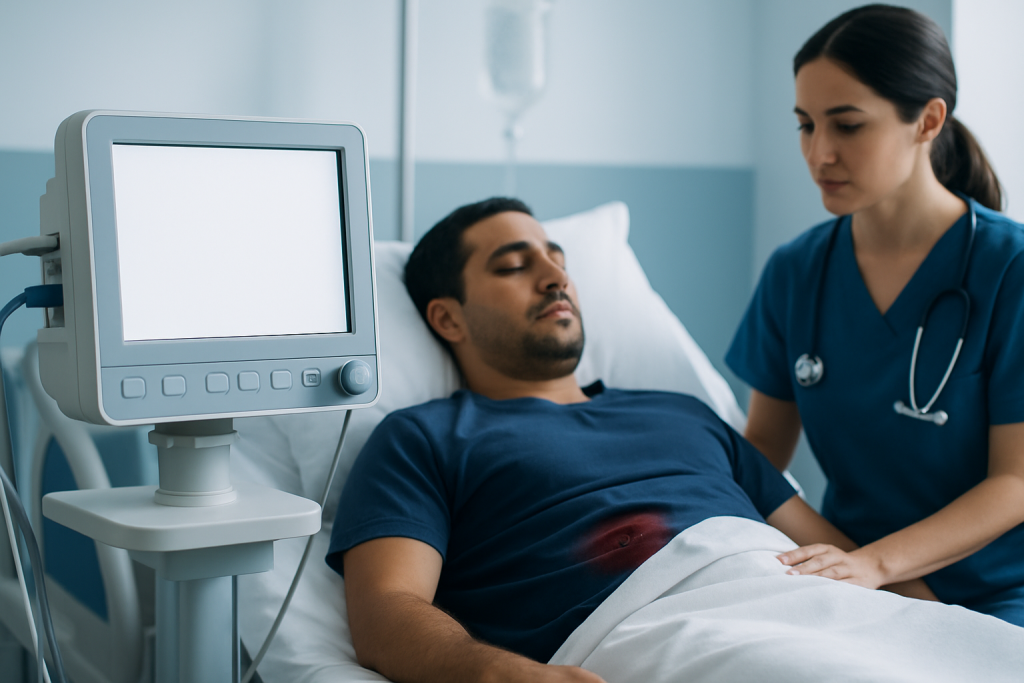 Symptoms — gunshot wound