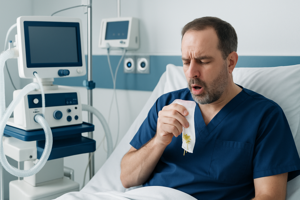 Symptoms — coughing up yellow mucus