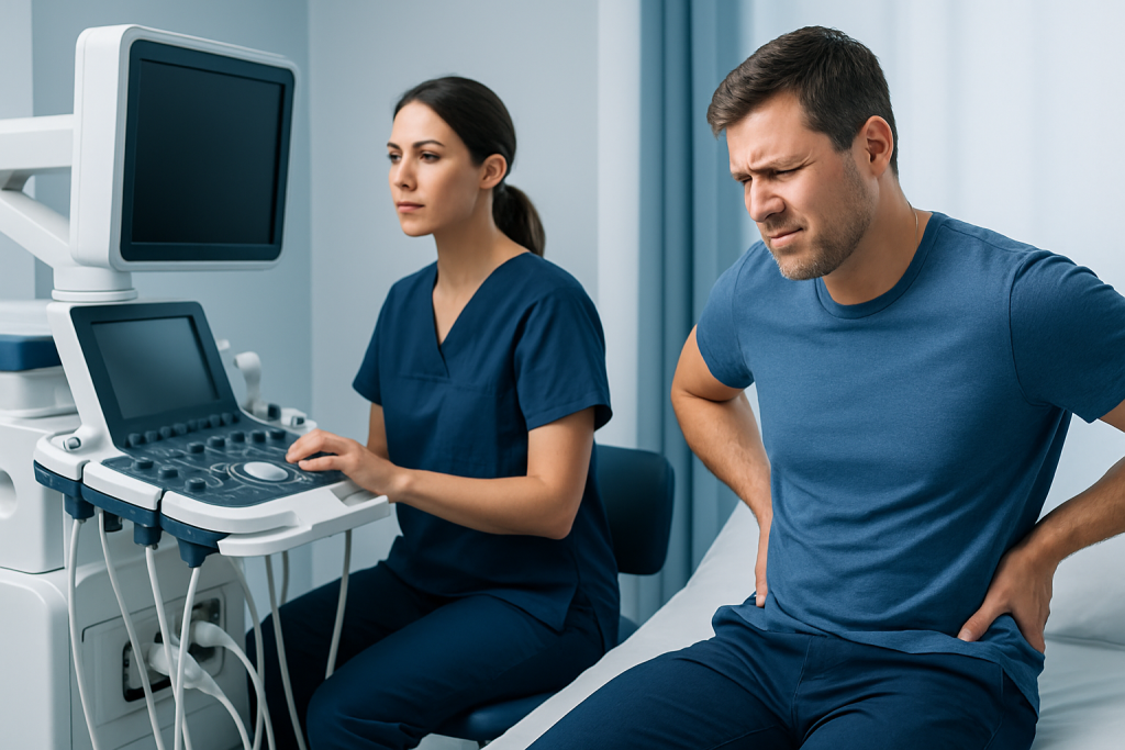 Symptoms — back strain middle