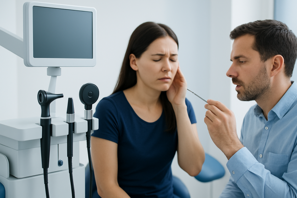 Symptoms — Earache and throat hurts