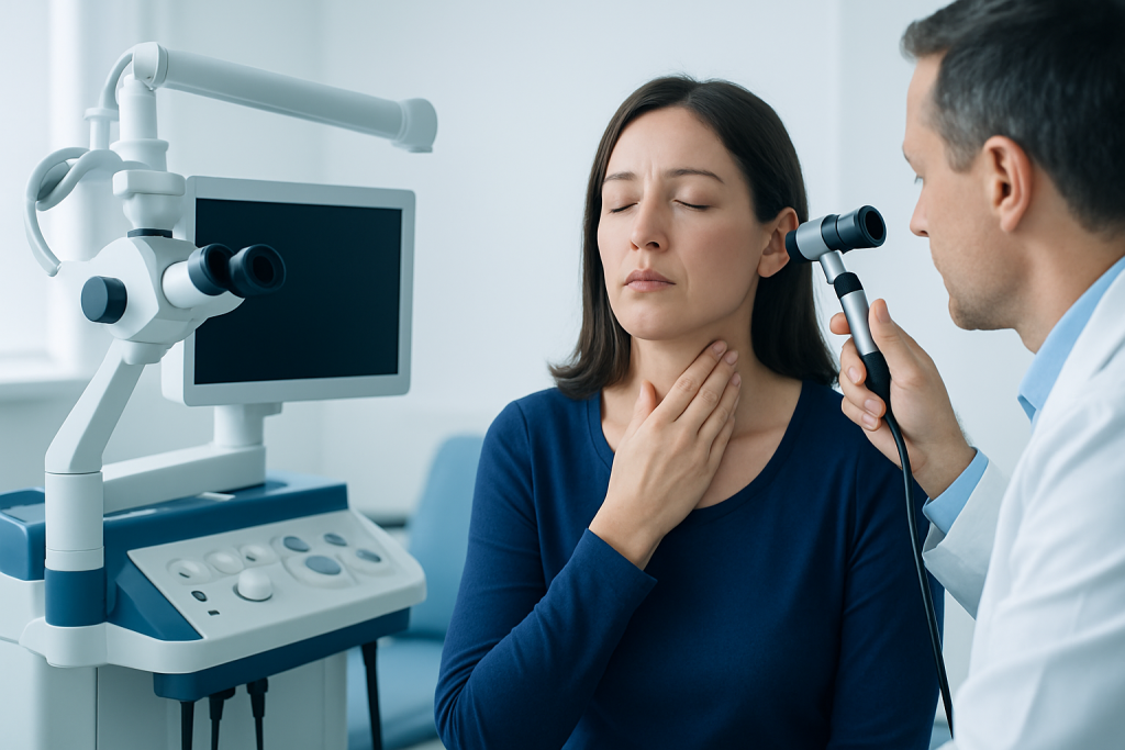 Symptoms — Sore throat and ear pain