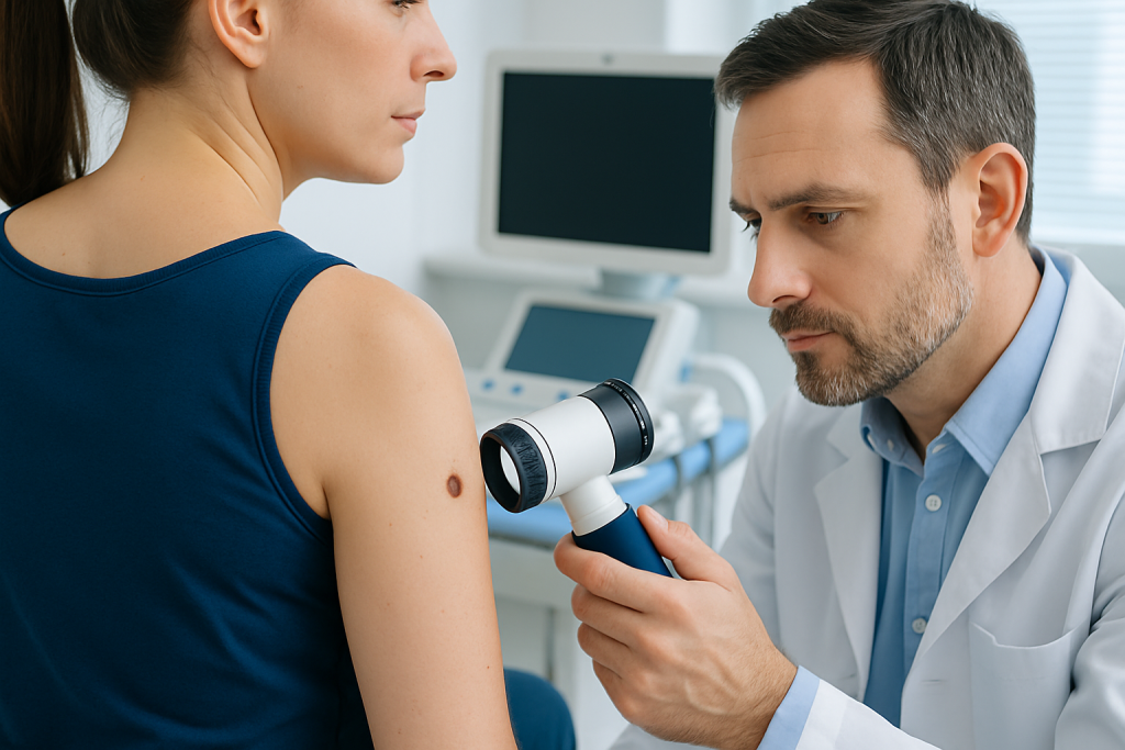 Symptoms and appearance — atypical mole nevus