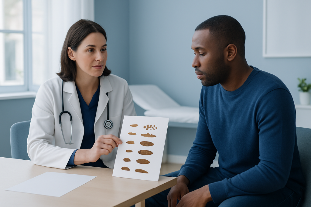 Symptoms and changes people notice — poop chart