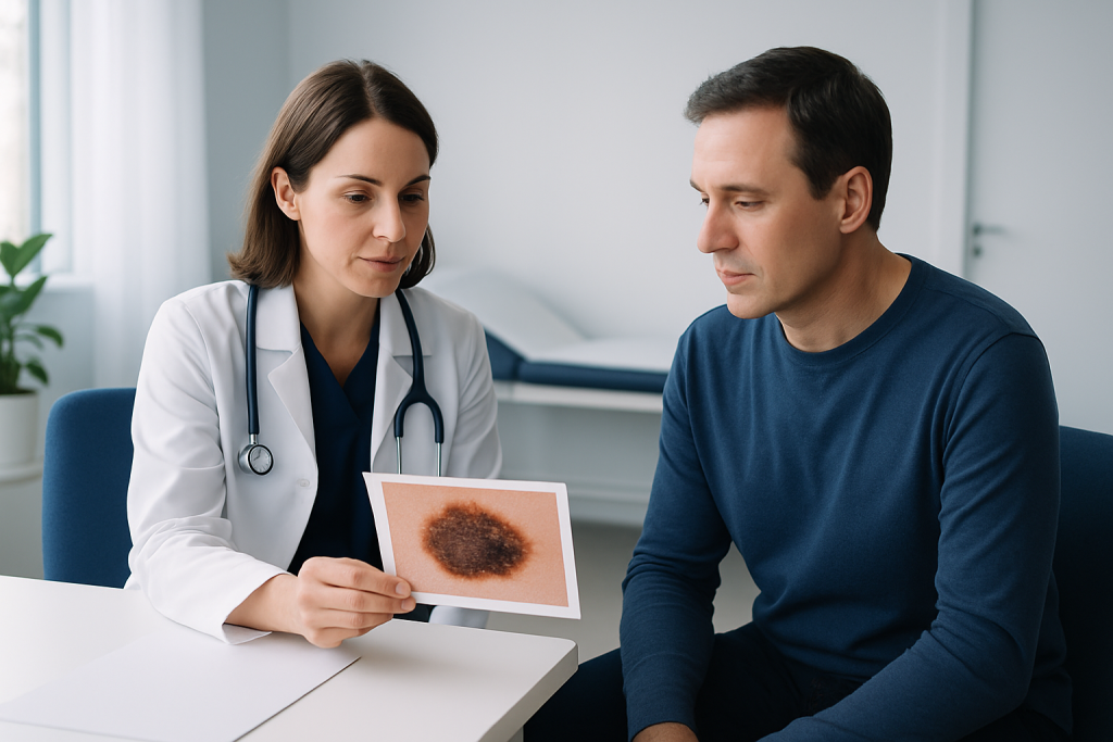 Symptoms and visual warning signs — skin cancer pictures