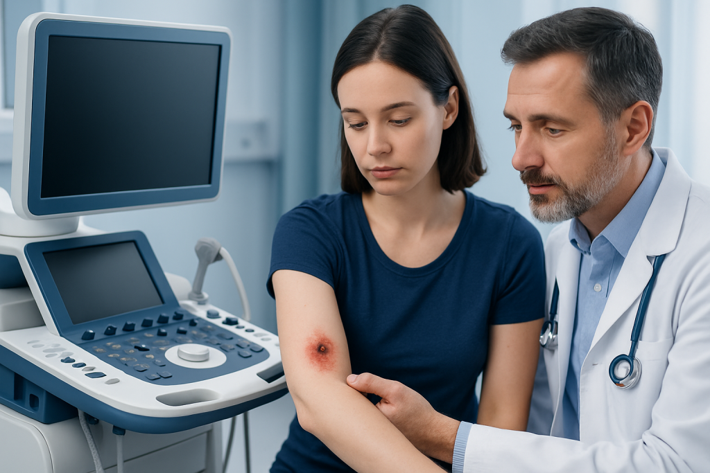 Symptoms and What the Bite May Look Like — brown recluse bite