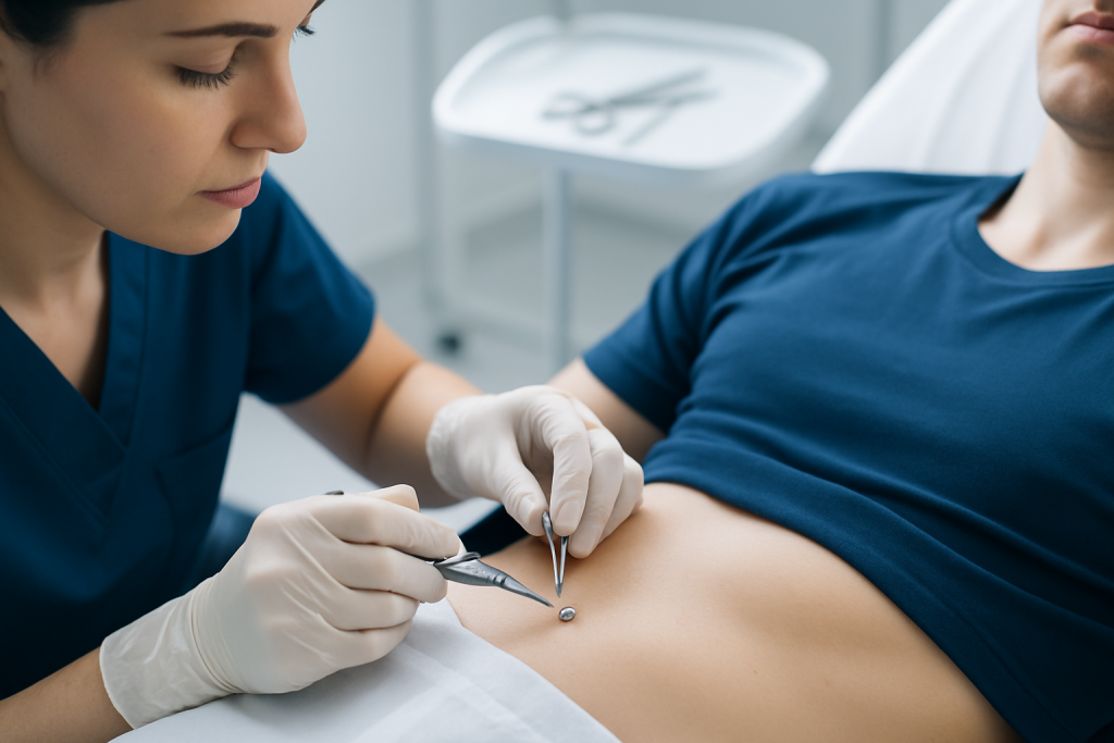 What a dermal piercing involves — Dermal piercing