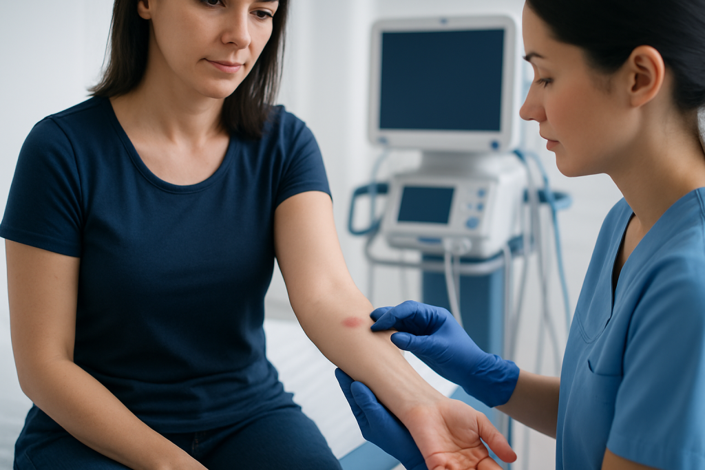 What a Positive TB Skin Test Looks Like — TB positive test