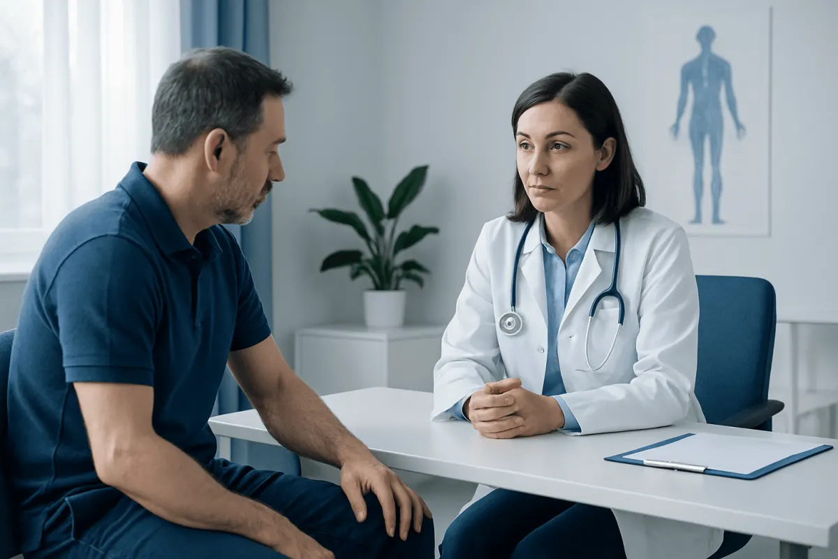 Assessment and candidacy for different treatments — nerve damage treatment in leg