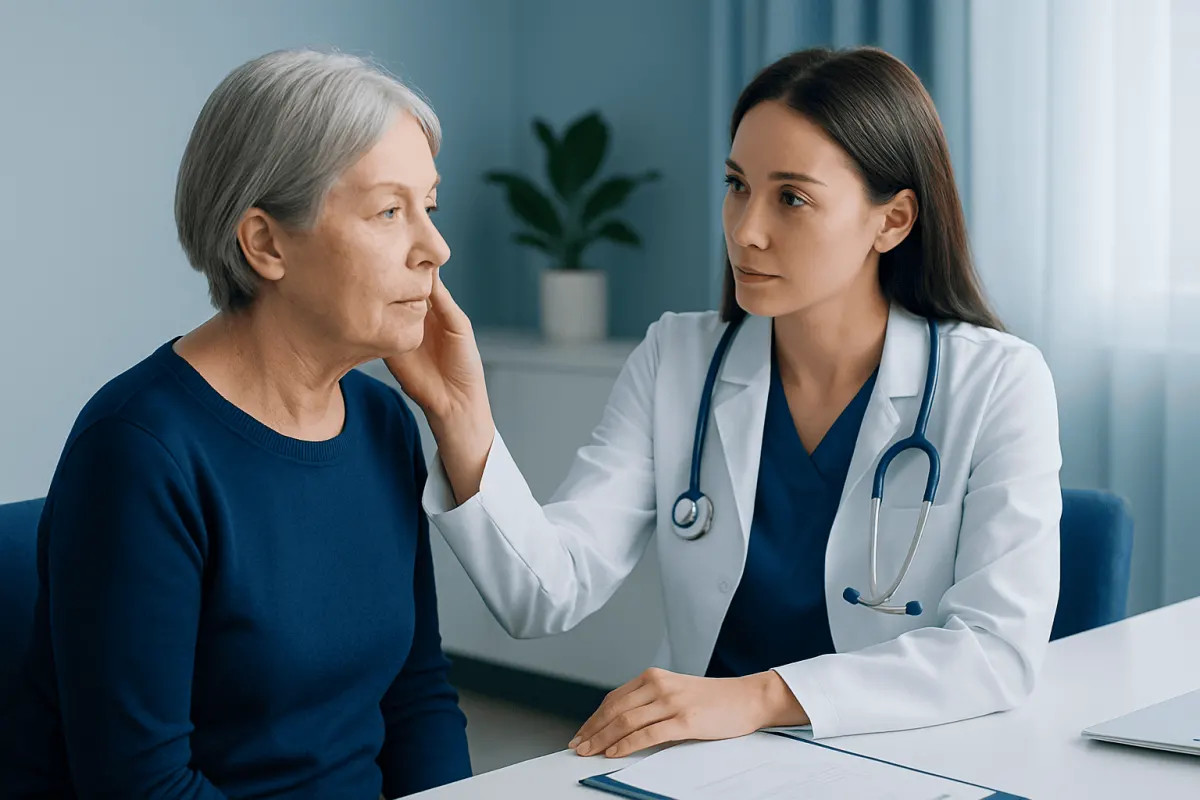 Assessment Before Cosmetic Removal — ageing marks on face