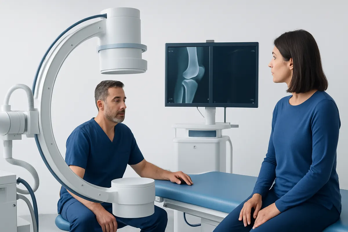 Orthopedic consultation with X-ray analysis at Acibadem Hospitals Group.